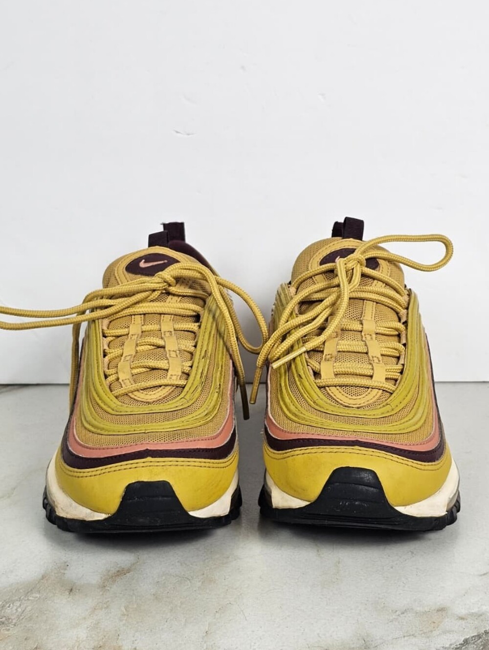 Nike Women's Air Max 97 Running Sneakers Mustard Yellow, Sz 7 - Picture 7 of 12